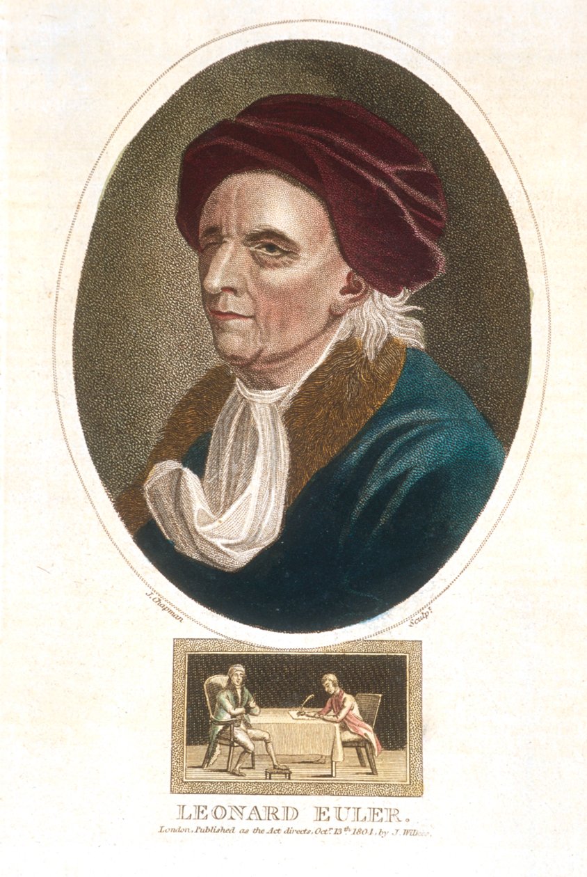 Leonhard Euler 1707-1783, szwajcarski matematyk, 1801 autorstwa Unbekannt