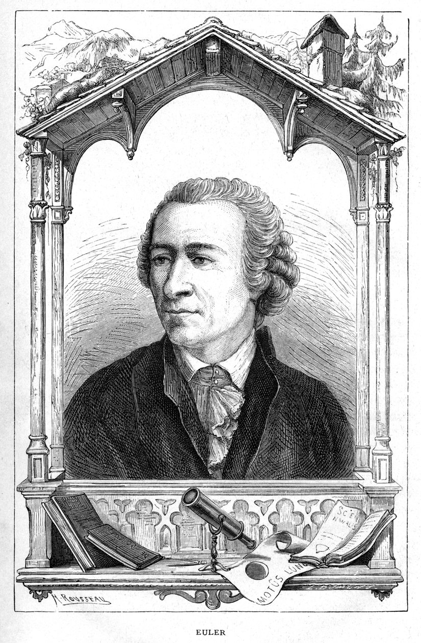 Leonhard Euler 1707-1783, szwajcarski matematyk, 1874 autorstwa Unbekannt