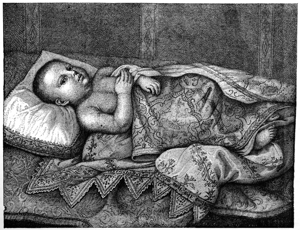 Leopoldo de Medici 1617-1675 w swojej kołysce, 1882 autorstwa Unbekannt