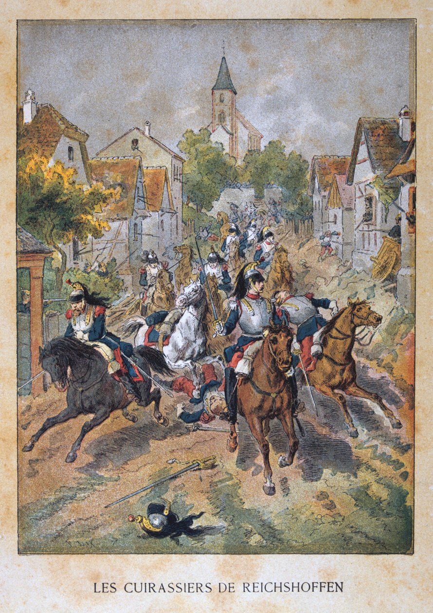 Les Cuirassiers de Reichshoffen, 6 sierpnia 1870, wojna francusko-pruska, 1870-1871 autorstwa Unbekannt
