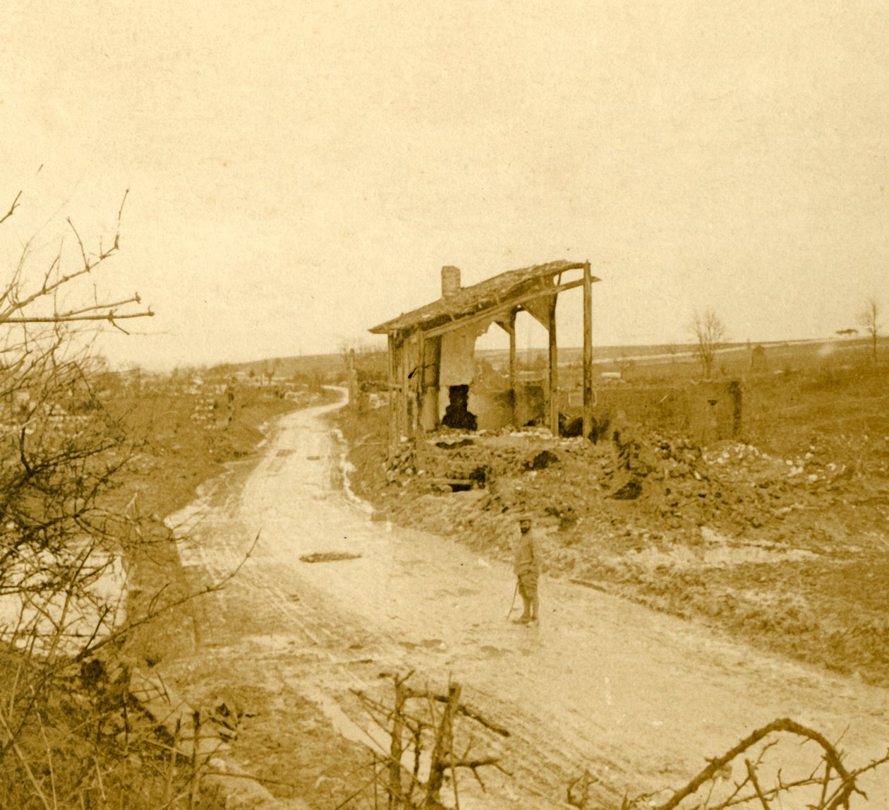 Les Hurlus, północna Francja, c1914-c1918 autorstwa Unbekannt