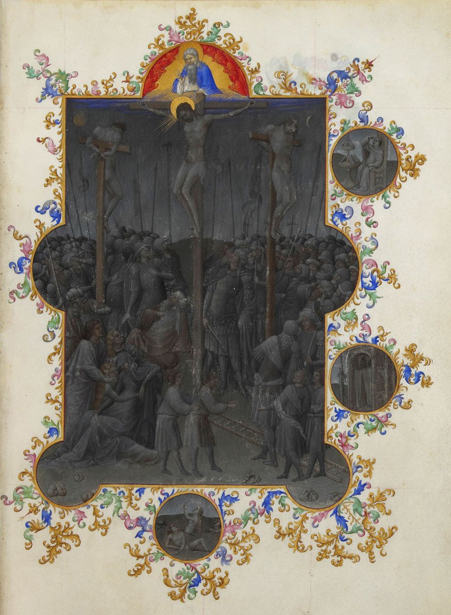 Les Très Riches Heures du Duc de Berry, Folio 153r - Śmierć Chrystusa autorstwa Unbekannt