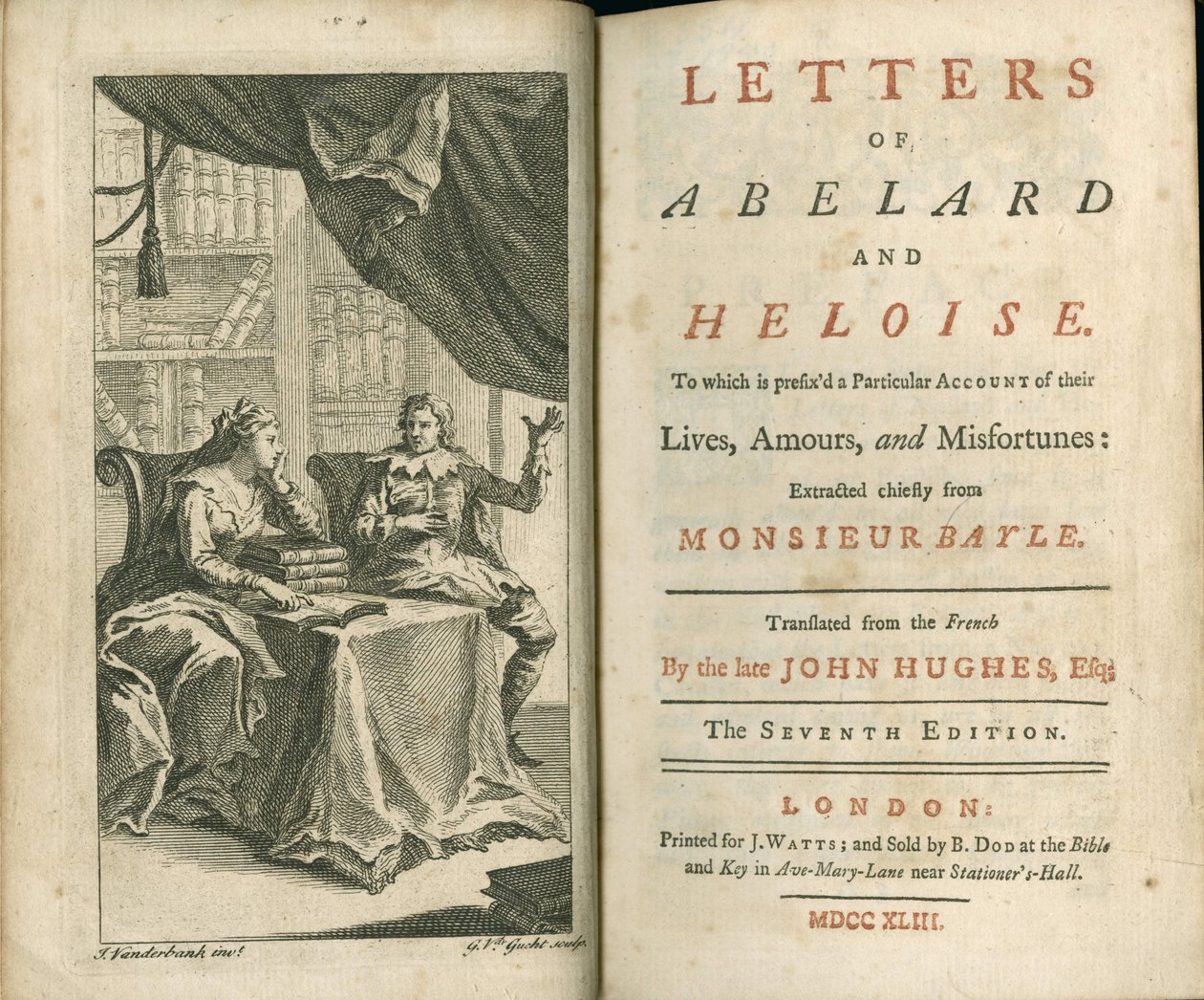 Listy Abelarda i Heloise, 1743 autorstwa Unbekannt