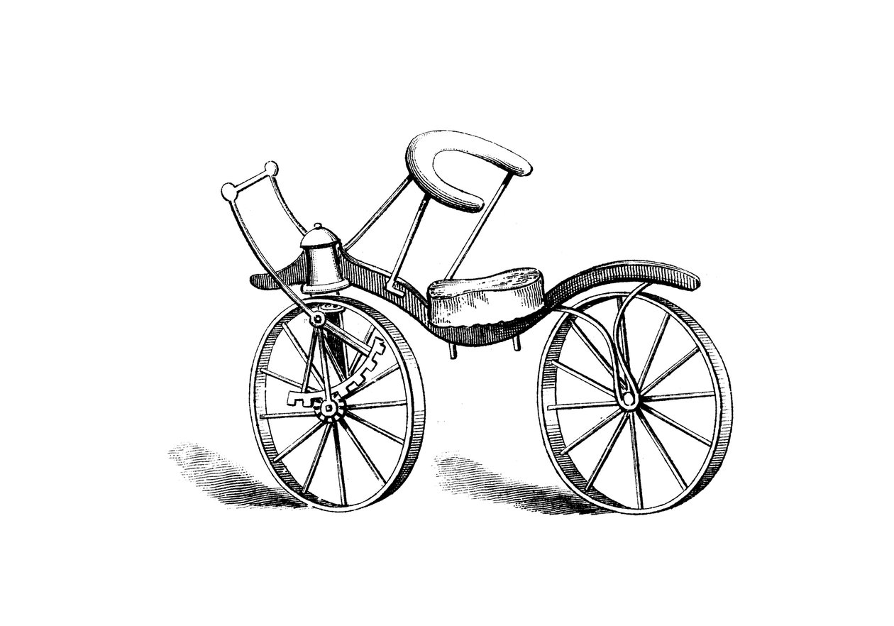 Poprawa Lewisa Gompertza na rowerze Barona von Draissa, 1821 r autorstwa Unbekannt