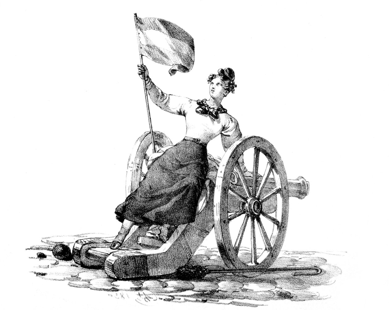 Wolność, rewolucja 27-29 lipca 1830, Paryż autorstwa Unbekannt