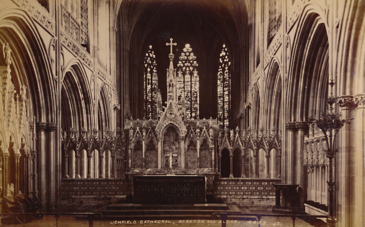 Katedra w Lichfield, Reredos i ołtarz, 1929. autorstwa Unbekannt