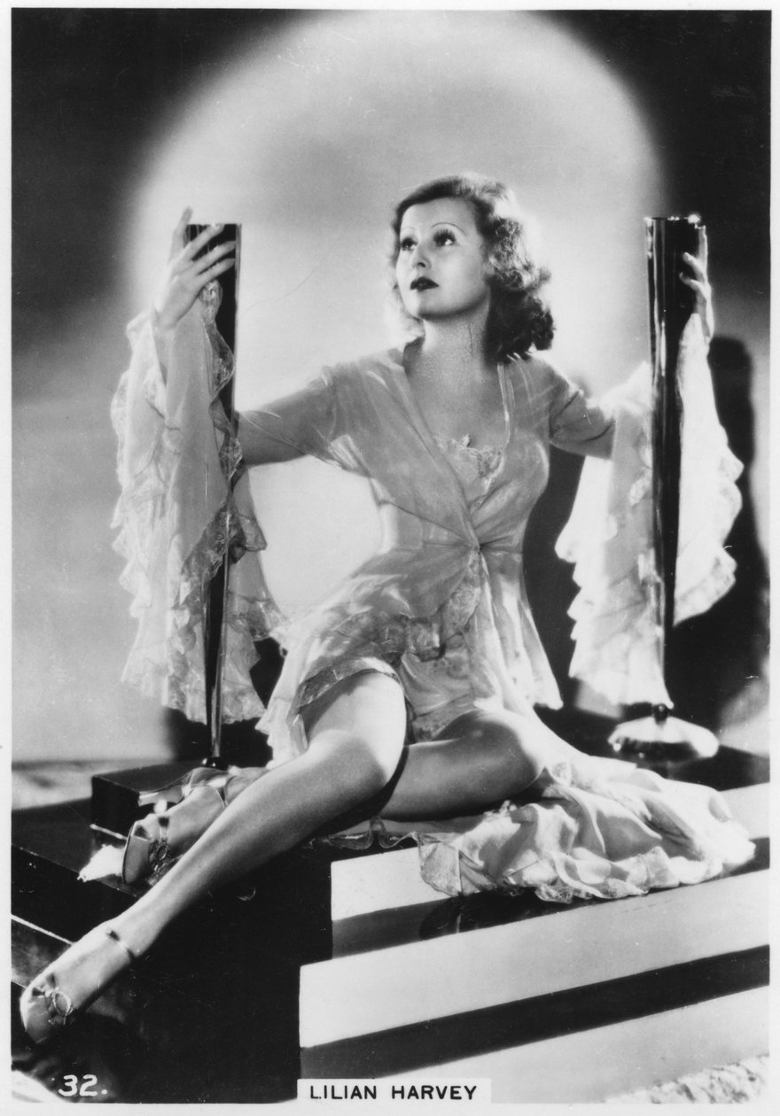 Lilian Harvey, urodzona w Wielkiej Brytanii niemiecka aktorka filmowa, ok. 1938 r. autorstwa Unbekannt