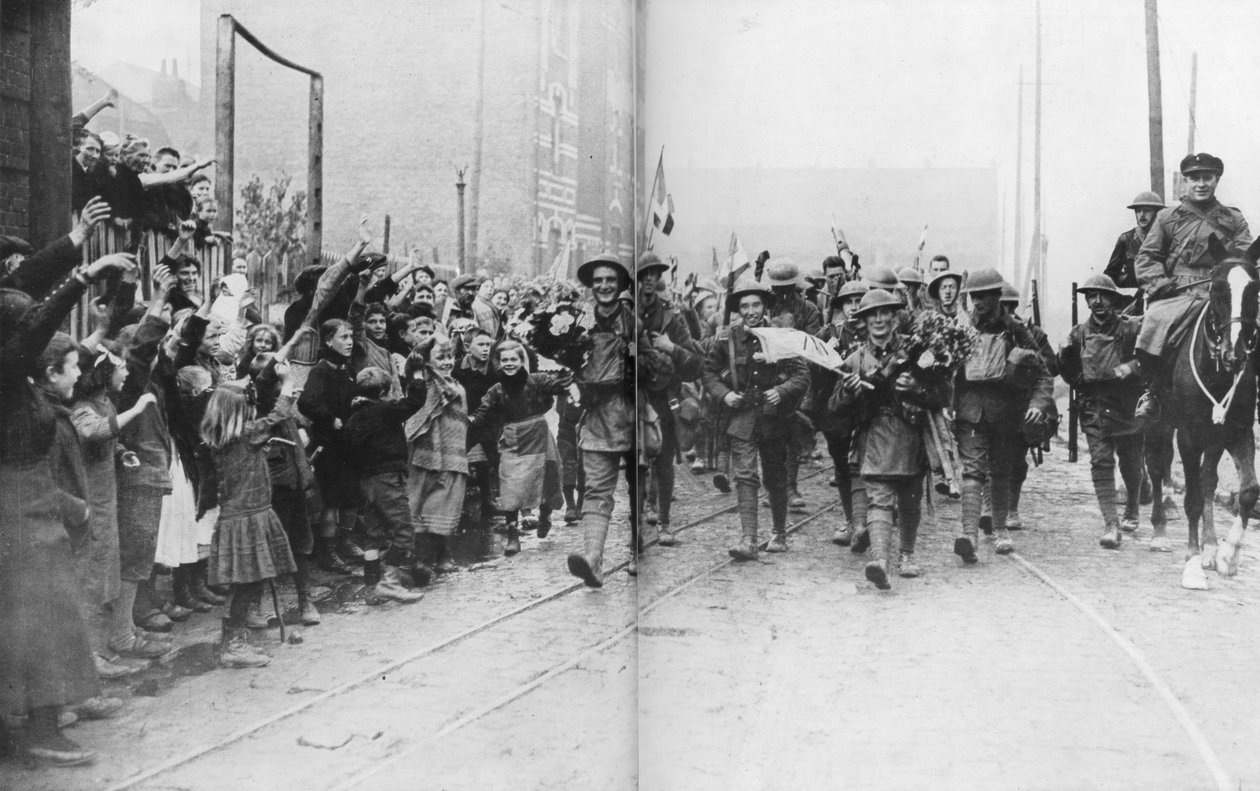 Wyzwolenie Lille przez Brytyjczyków, Francja, 17 października 1918 r. autorstwa Unbekannt