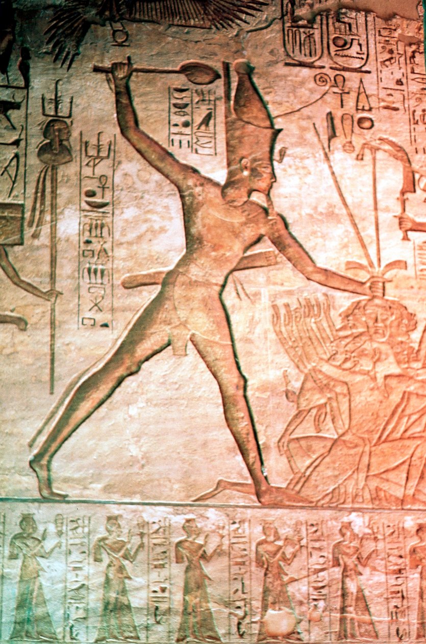 Relief wapienny ze świątyni Ramzesa II, Abu Simbel, Egipt, XIII wiek pne autorstwa Unbekannt