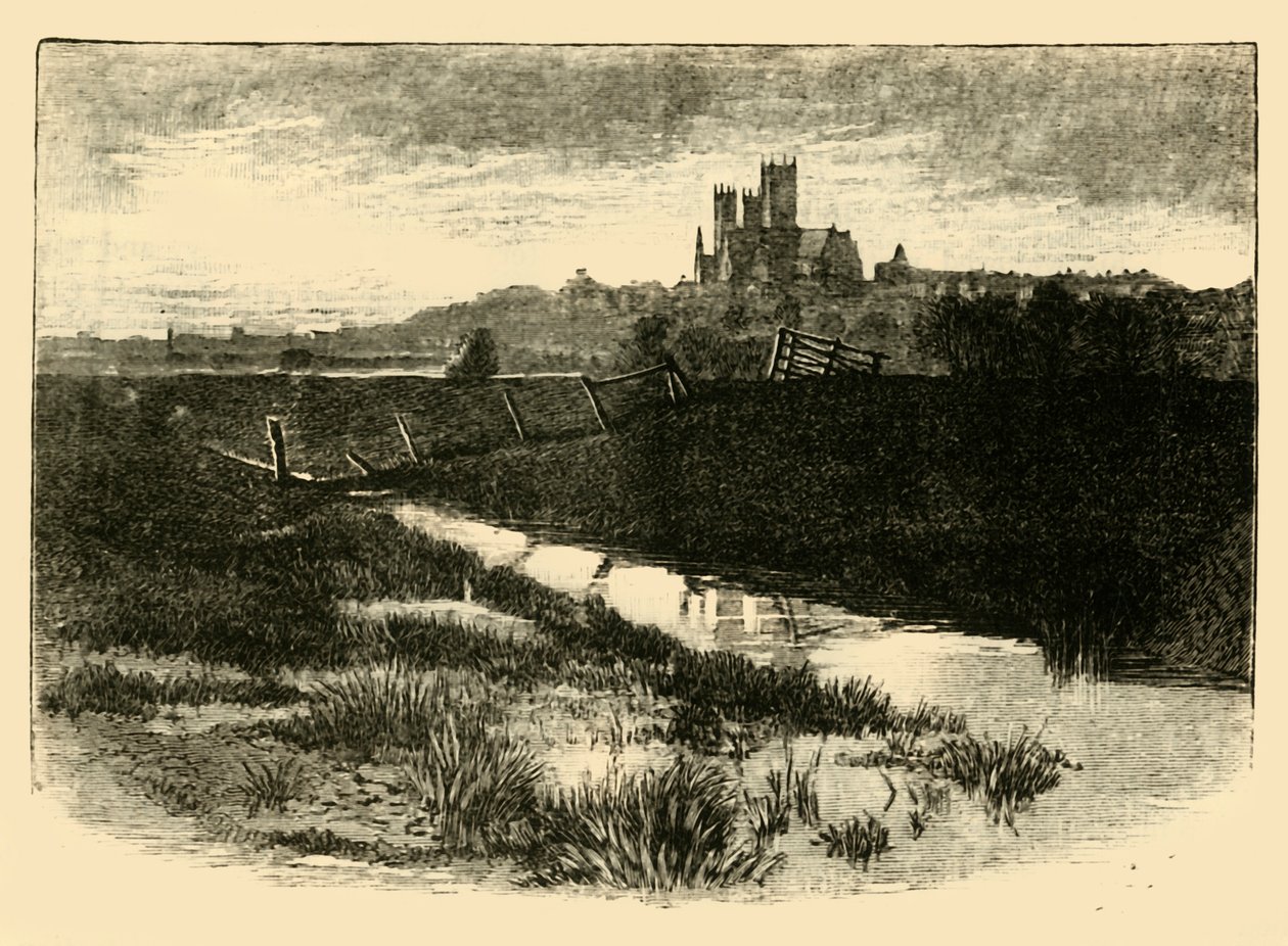 Lincoln, z Witham Bank, 1898. autorstwa Unbekannt