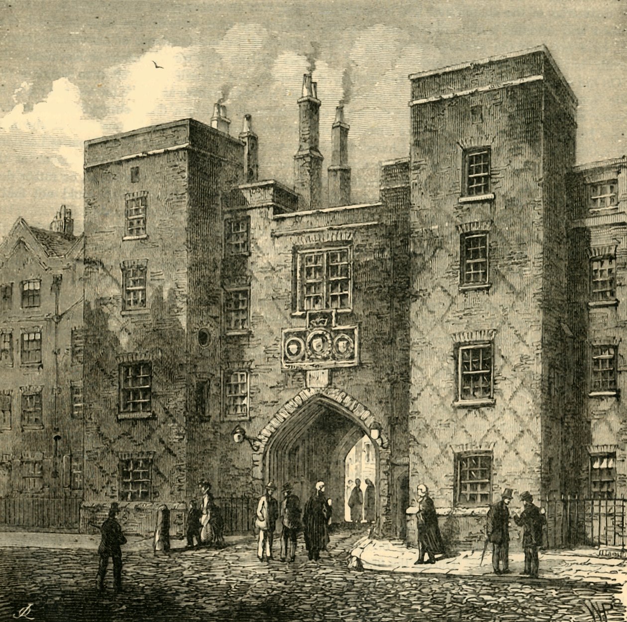 Lincolns Inn Gate, Chancery Lane, 1881. autorstwa Unbekannt