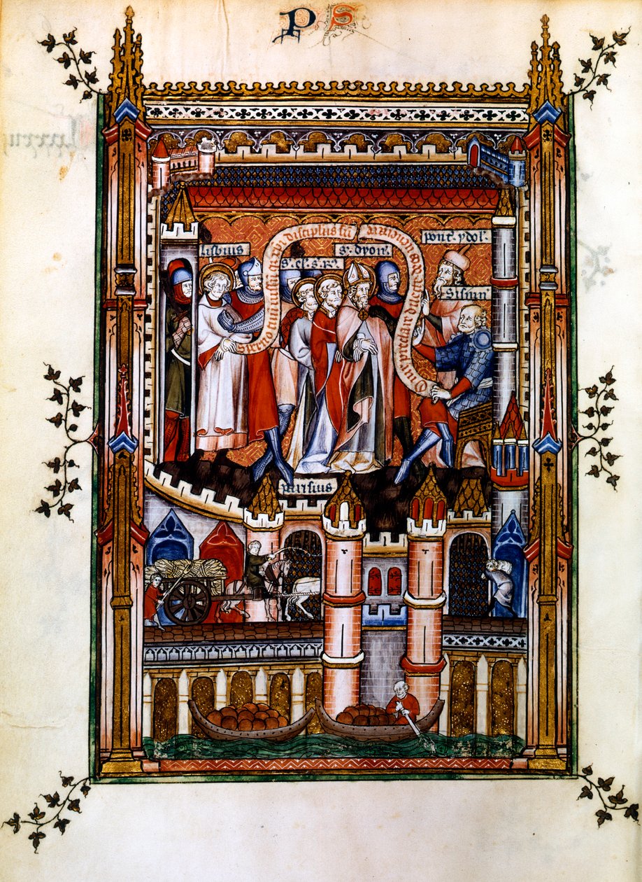 Lisbiusz ogłasza się uczniem Chrystusa, 1317 autorstwa Unbekannt