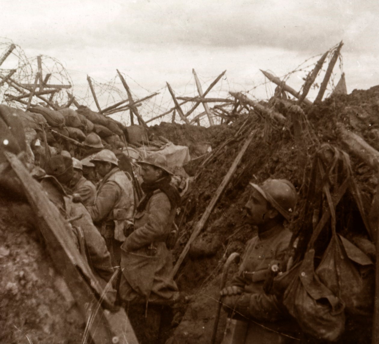 Słup nasłuchowy, linia frontu, c1914-c1918 autorstwa Unbekannt