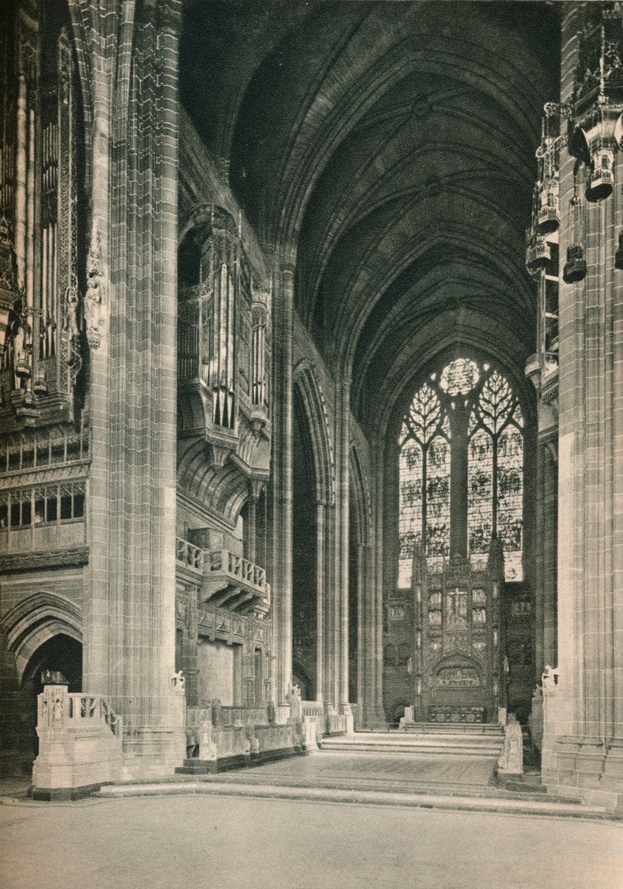 Katedra w Liverpoolu: Chór, Patrząc na Wschód. Architekt, Sir G. Gilbert Scott, RA, 1924 autorstwa Unbekannt