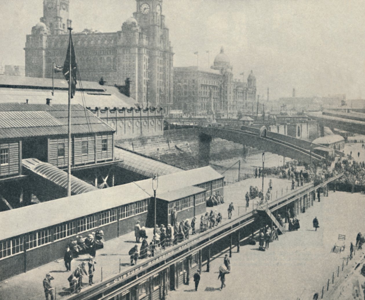 Liverpool Landing Stage to jeden z najciekawszych frontów rzecznych w Wielkiej Brytanii, 1937 autorstwa Unbekannt