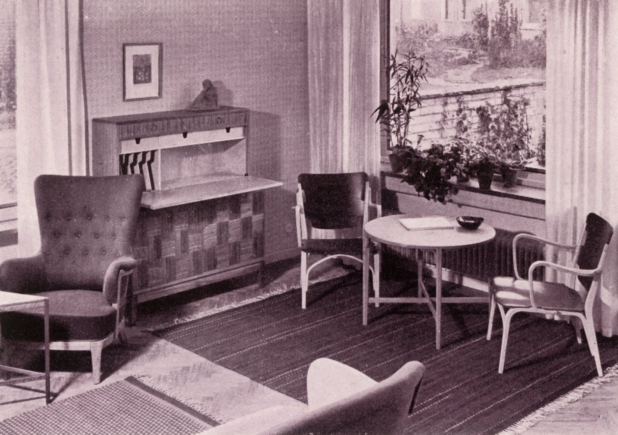 Meble do salonu Carl-Axel Acking, wykonane przez firmę A.B. Svenska Mobelfabrikerna, 1949. autorstwa Unbekannt