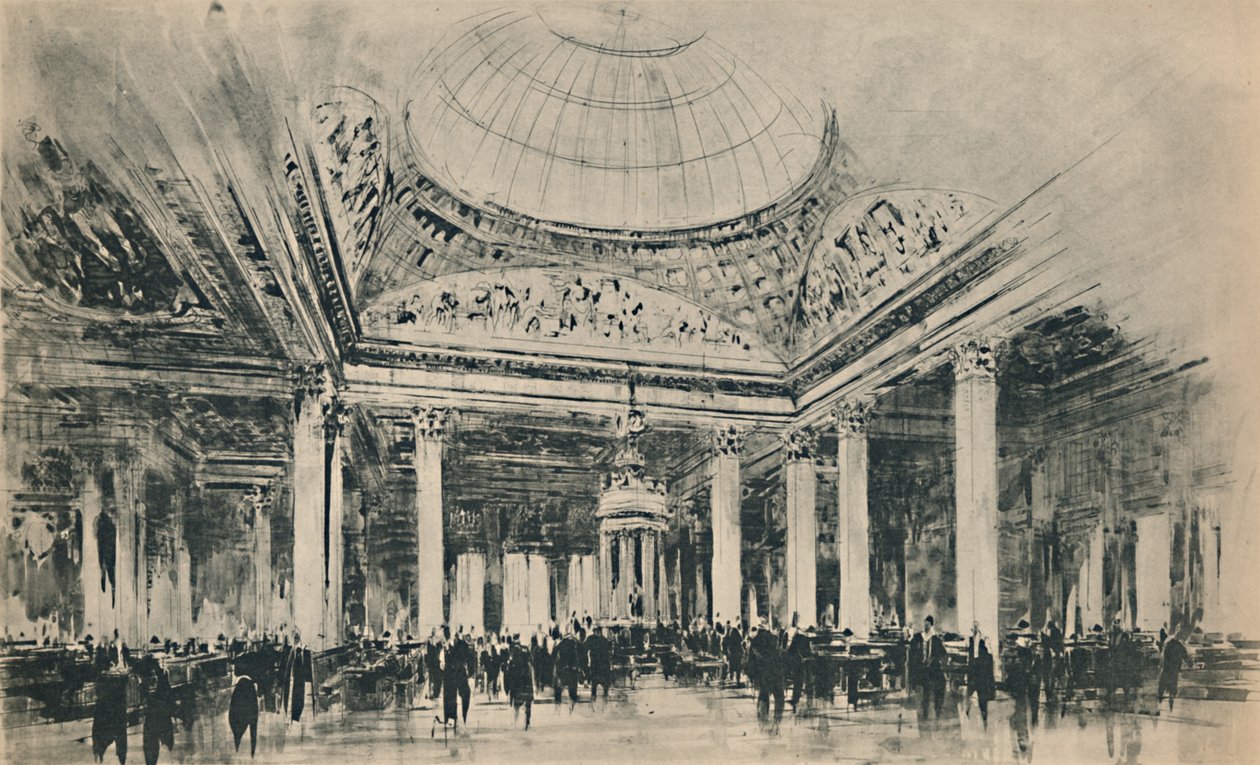 Nowy budynek Lloyds: The Underwriting Room, 1928 autorstwa Unbekannt