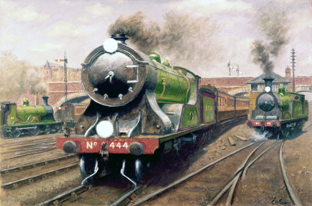 Lokomotywa nr 444, London & South Western Railway Express autorstwa Unbekannt