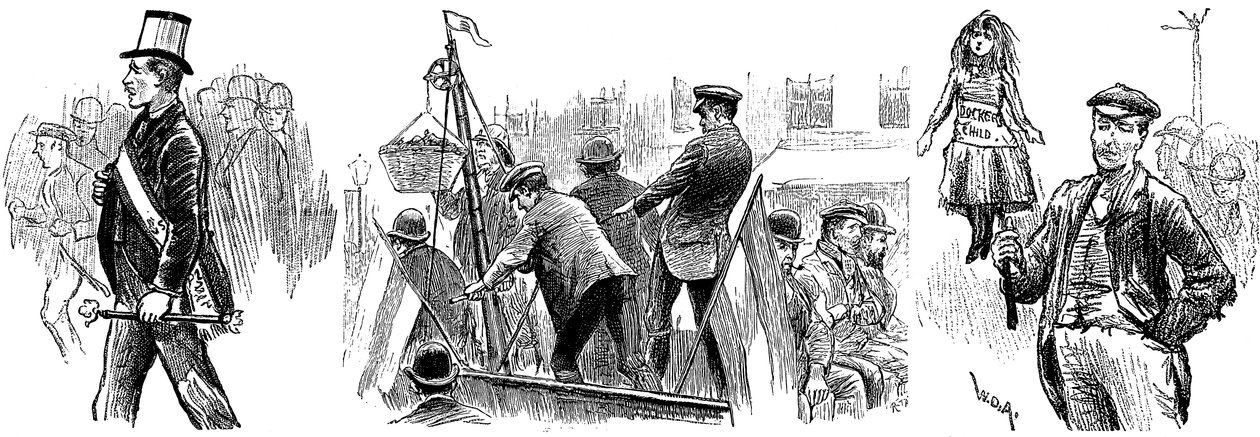 Londyński Dokers Strike, wrzesień 1889 autorstwa Unbekannt