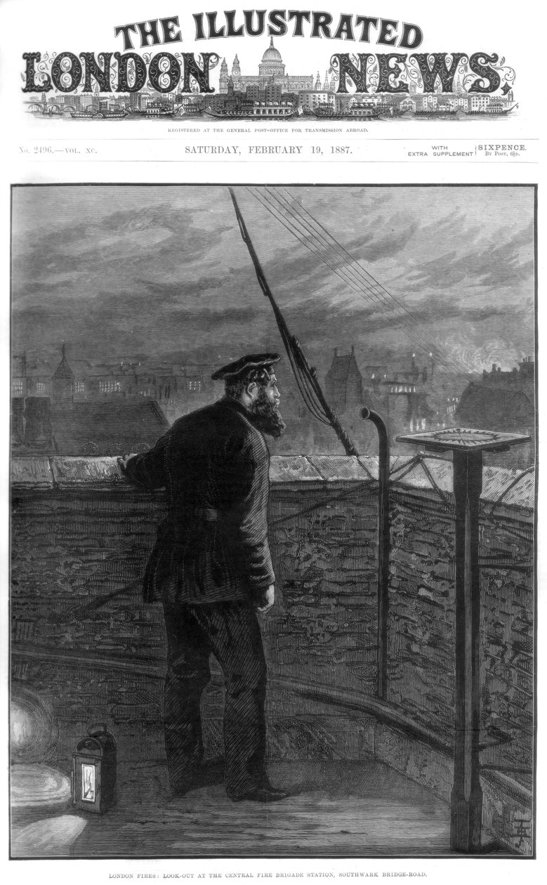 Pożary w Londynie, 1887 autorstwa Unbekannt