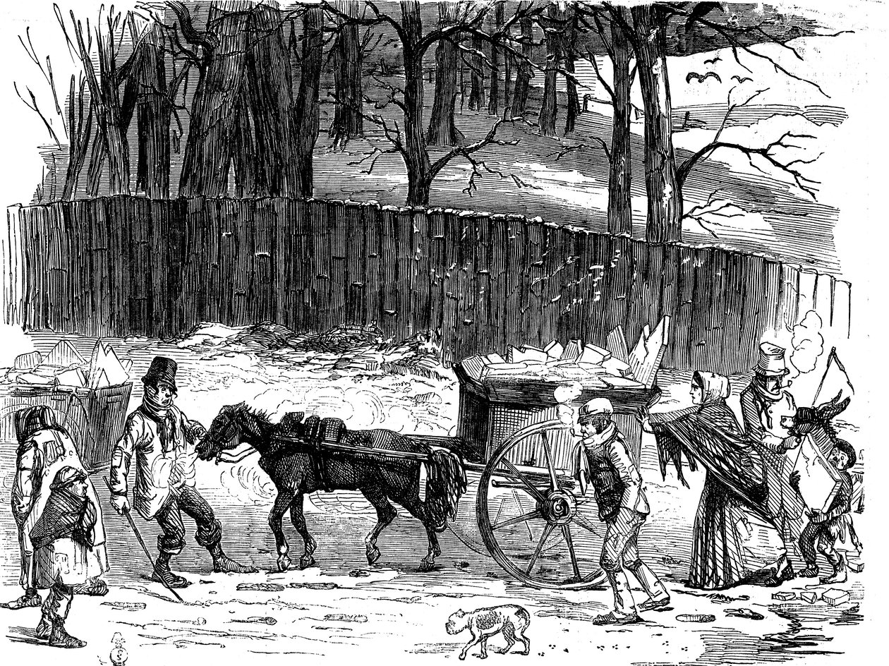Londyńskie wózki lodowe, 1850 autorstwa Unbekannt