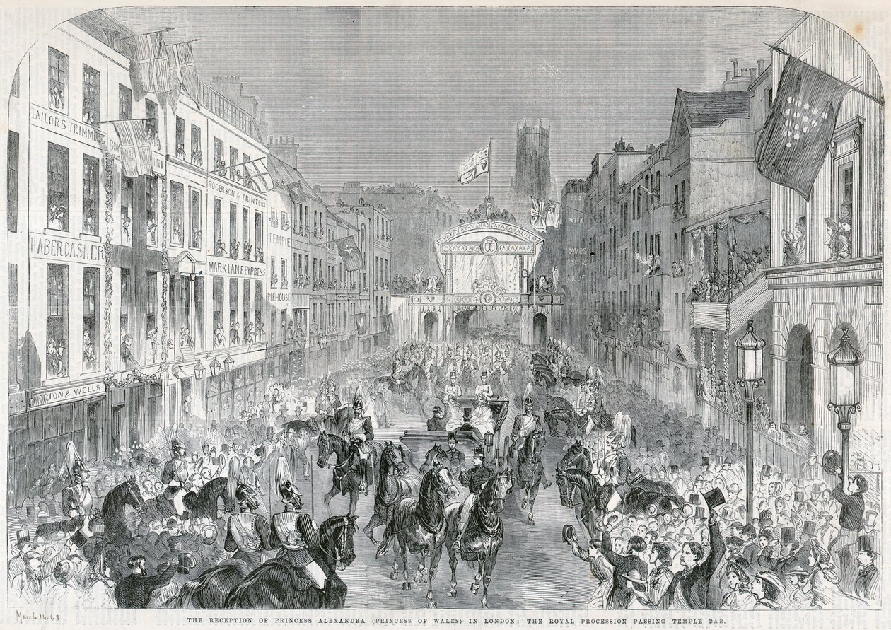 Powitanie Londynu w księżniczce Aleksandrze, 1863 r. autorstwa Unbekannt