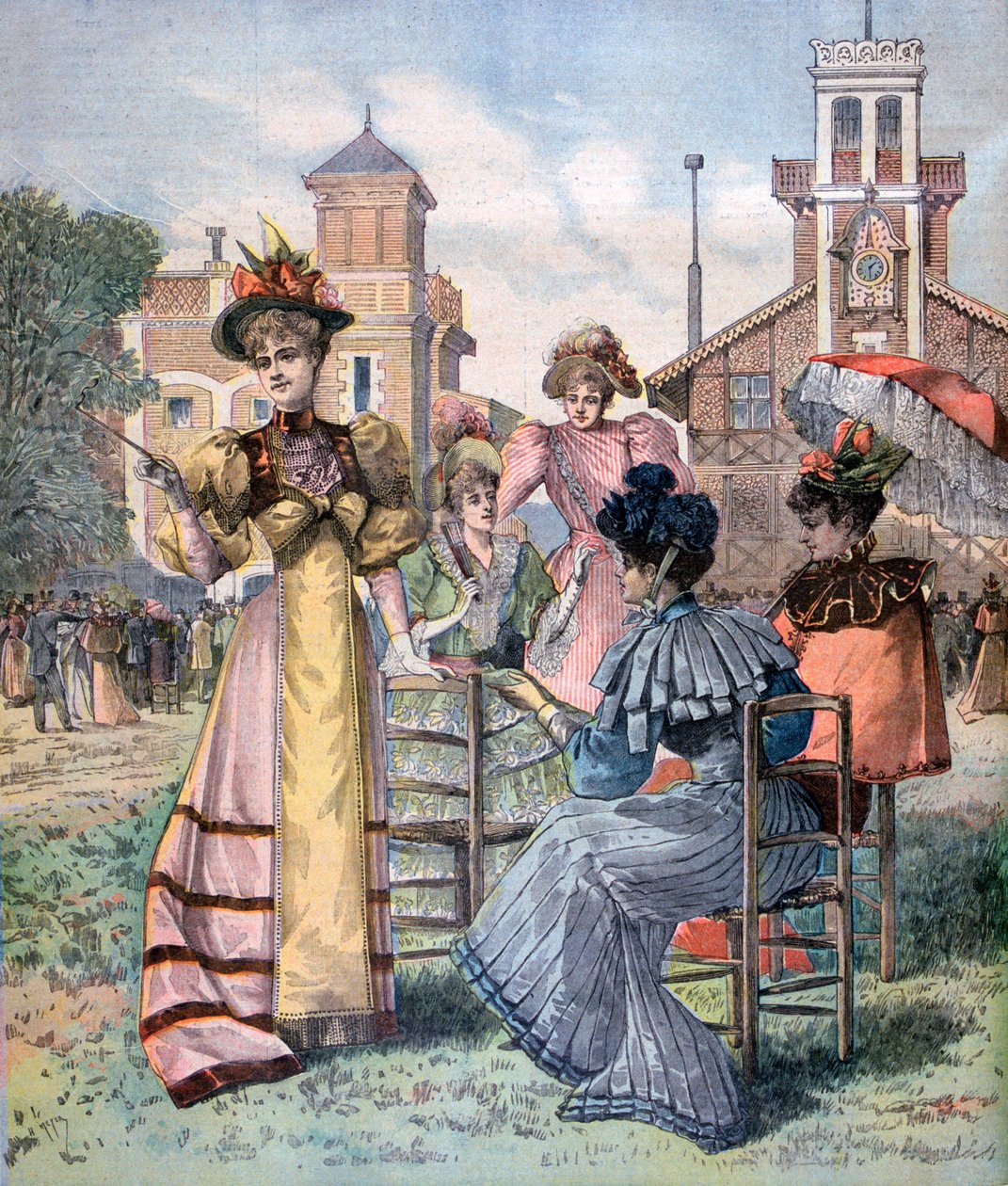 Wyścigi Longchamp wiosną, Paryż, 1893 autorstwa Unbekannt