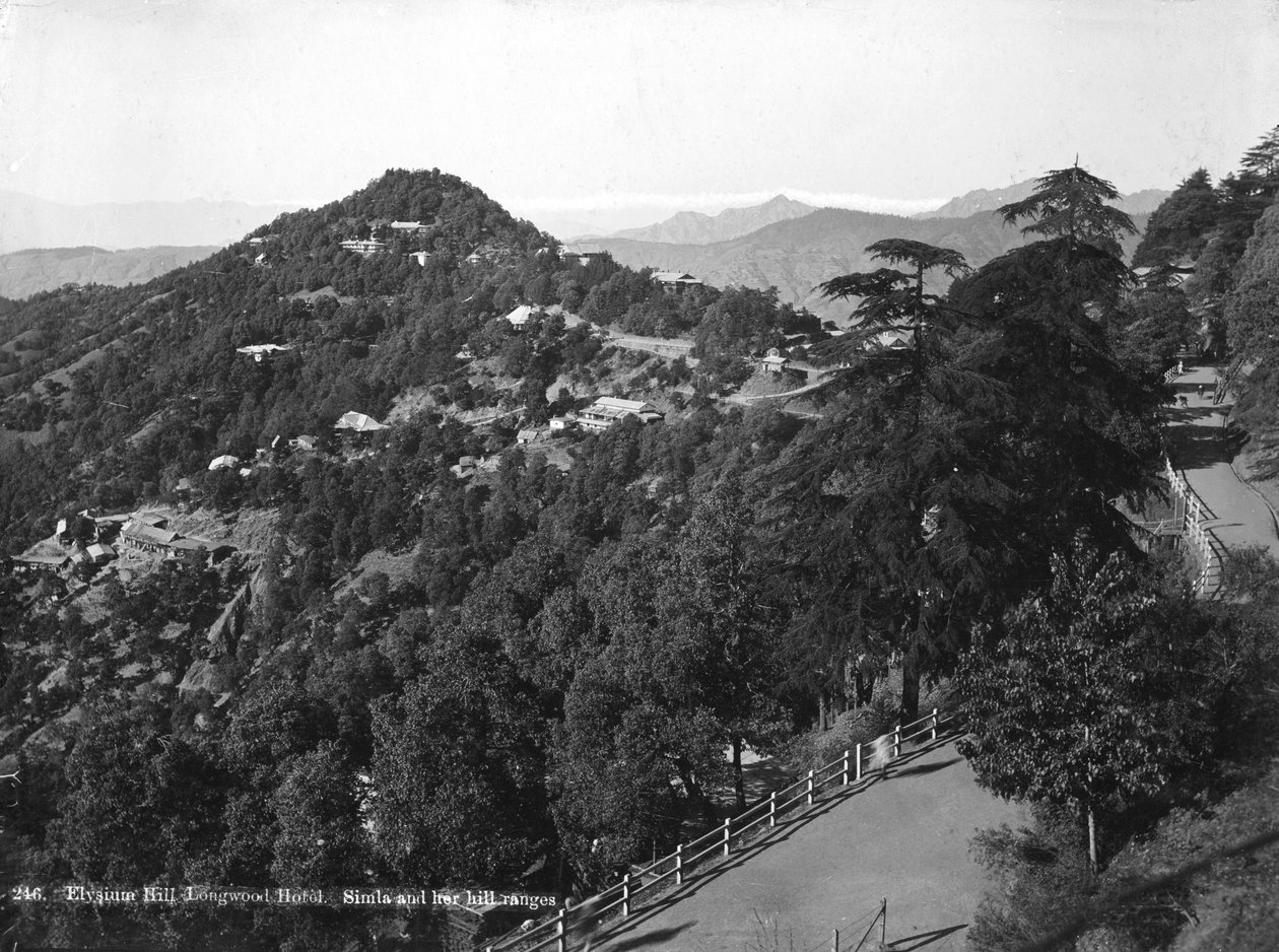 Longwood Hotel, Elysium Hill, pasmo wzgórz Shimla, Indie, początek XX wieku autorstwa Unbekannt