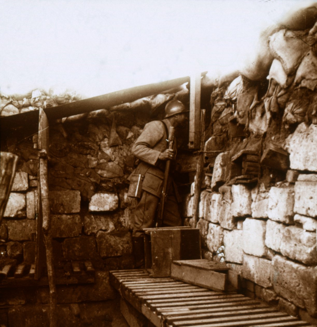 Punkt widokowy, Szampan, Francja, c1914-c1918 autorstwa Unbekannt