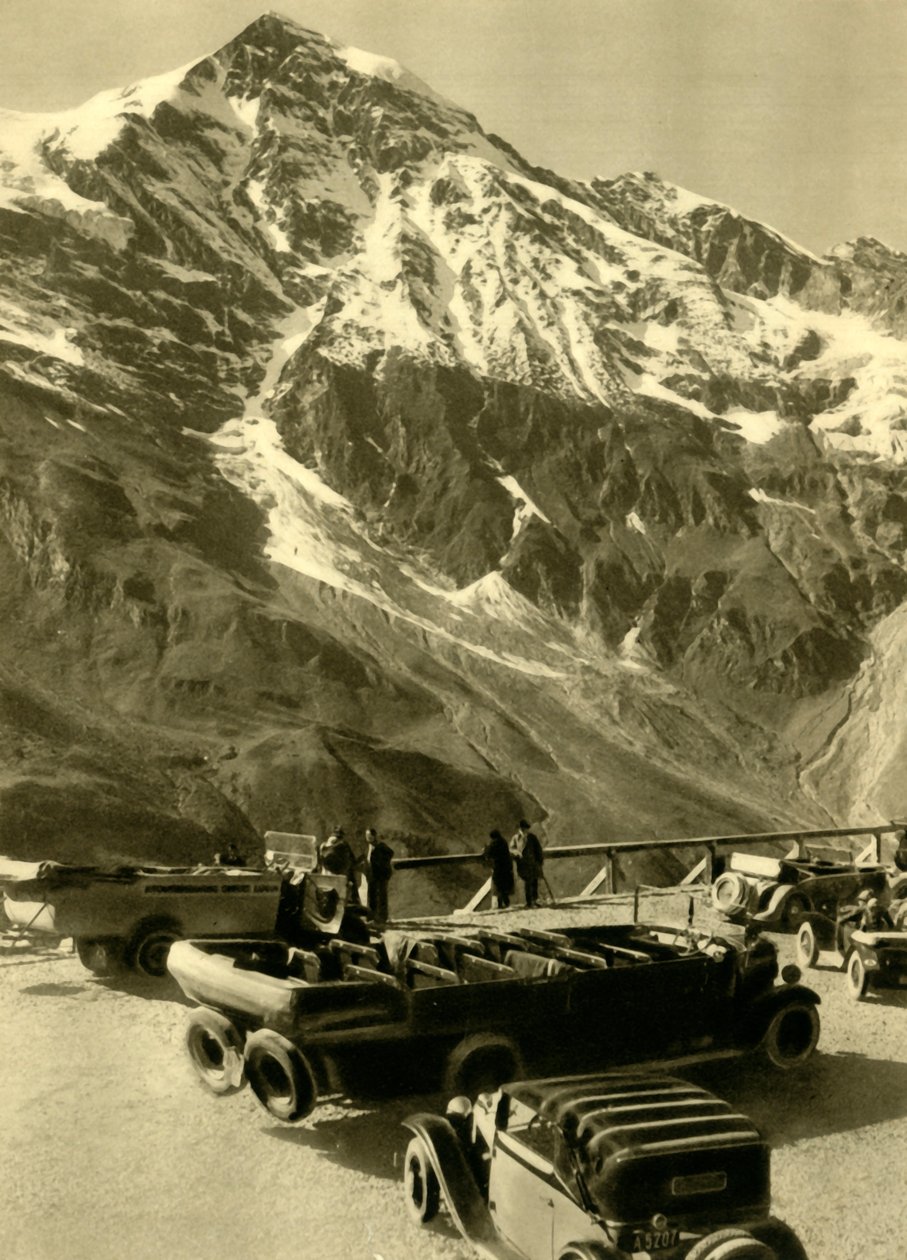 Punkt widokowy w Hochmais na alpejskiej drodze Grossglockner, Austria, ok. 1935. autorstwa Unbekannt