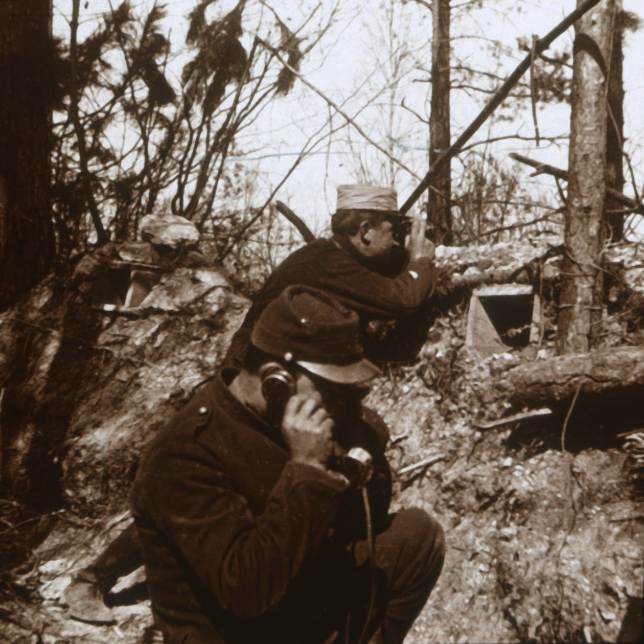 Punkt widokowy, Bois-le-Prétre, północna Francja, c1914-c1915 autorstwa Unbekannt
