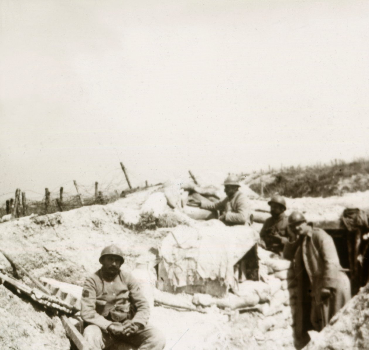 Posterunek obserwacyjny, Massiges, północna Francja, c1914-c1918. autorstwa Unbekannt