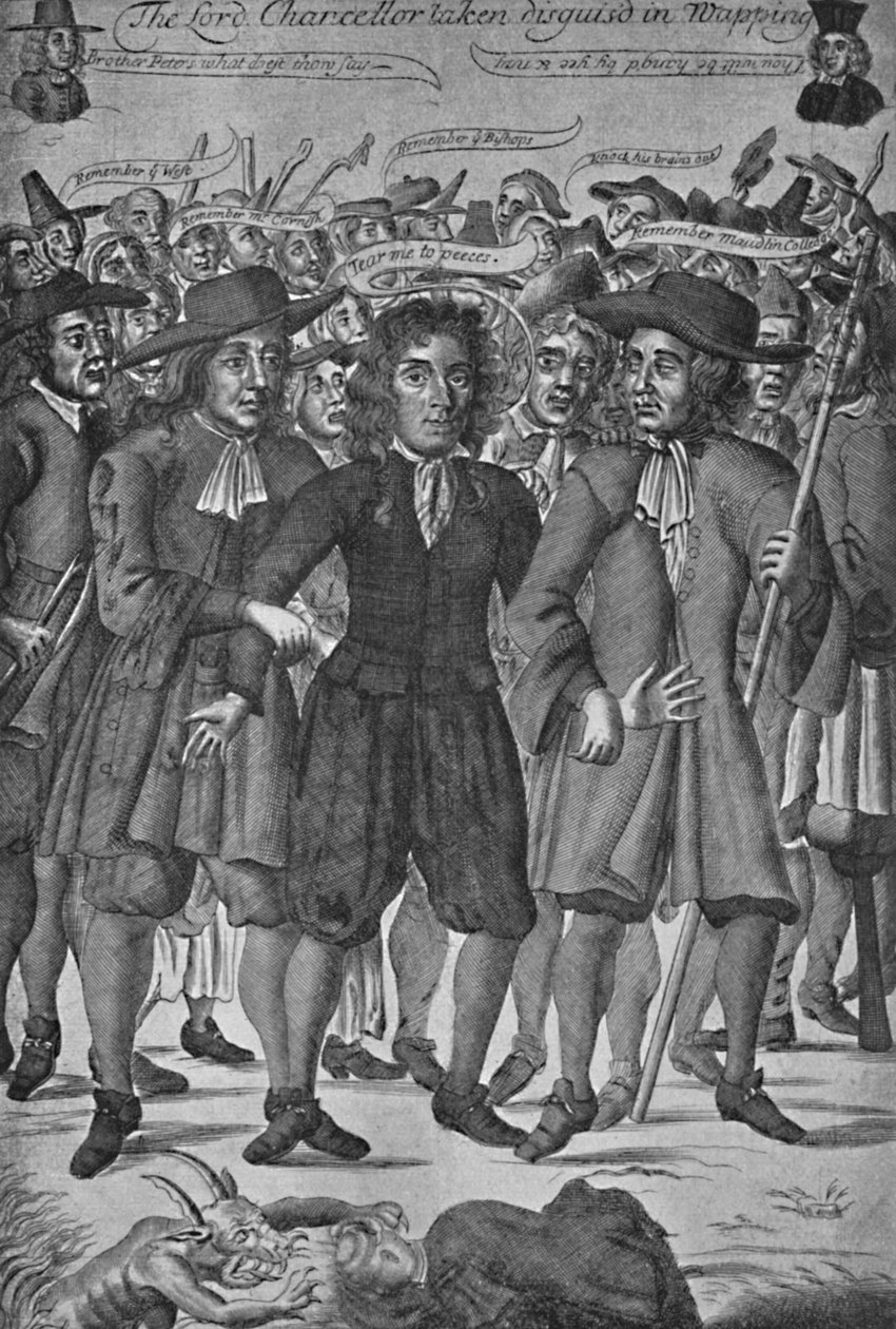 Lord kanclerz Jeffreys wzięty w Wapping, 1688, 1903 autorstwa Unbekannt