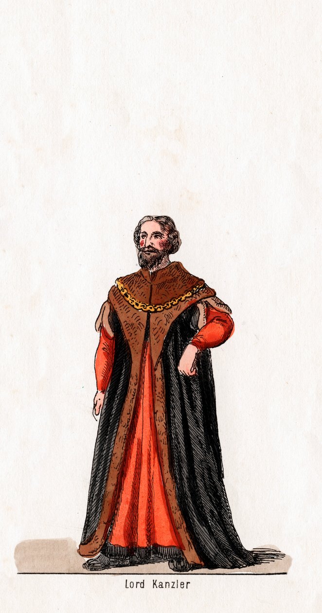 Lord Kanclerz, projekt kostiumu do sztuki Szekspira, Henryk VIII, XIX w. autorstwa Unbekannt