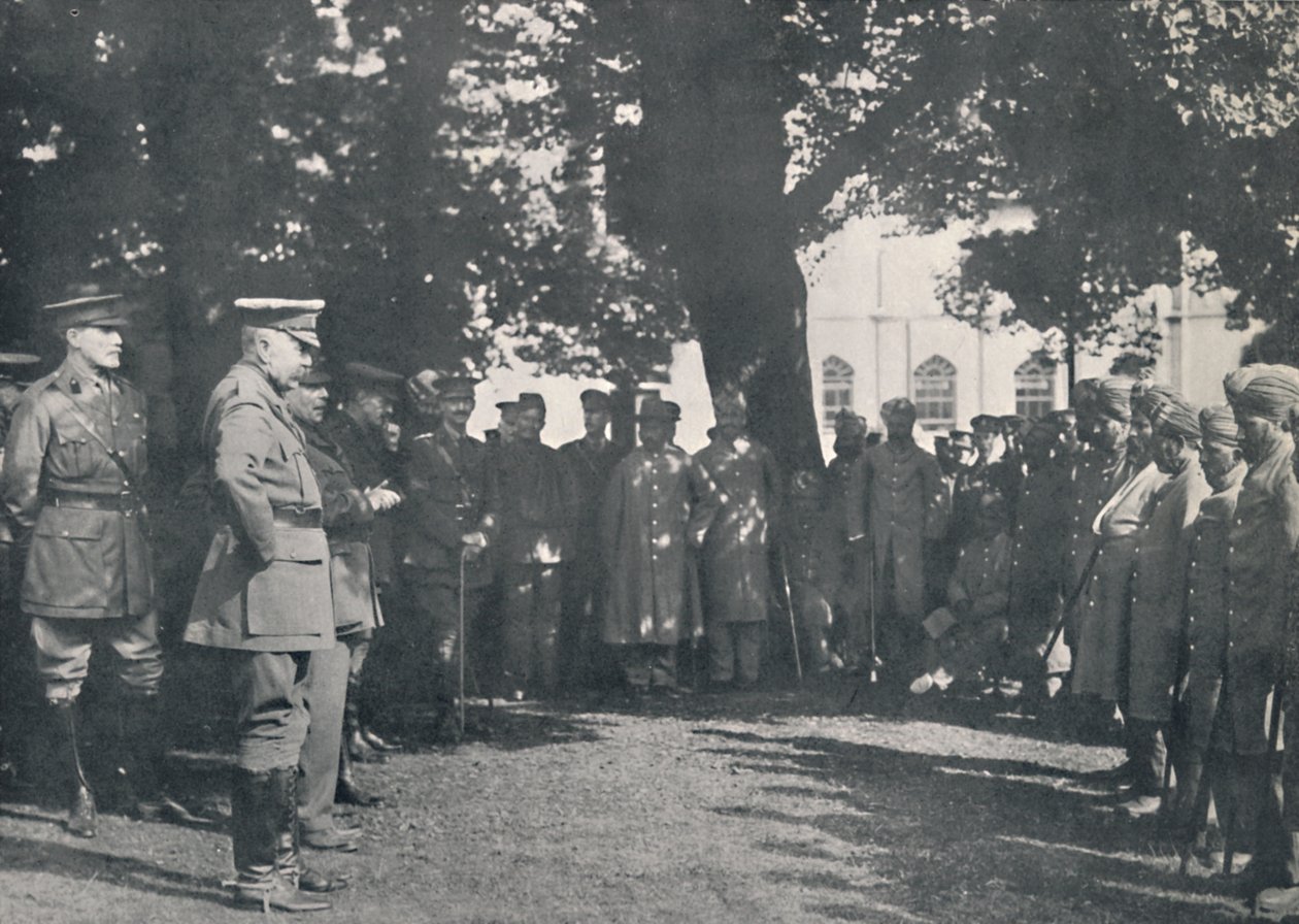 Lord Kitchener przemawiający do indyjskich pacjentów, 20 lipca 1915, 1939 autorstwa Unbekannt