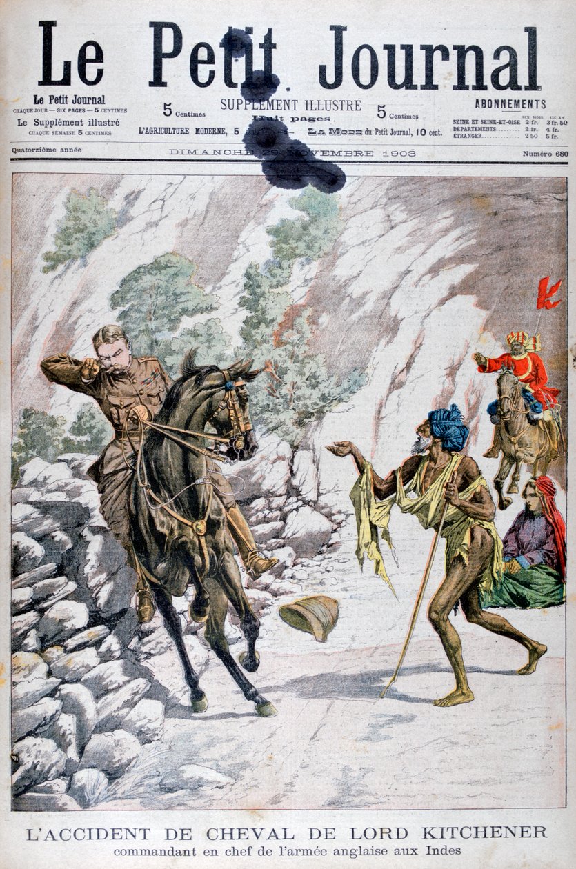 Wypadek konia Lord Kitcheners, Indie, 1903 autorstwa Unbekannt