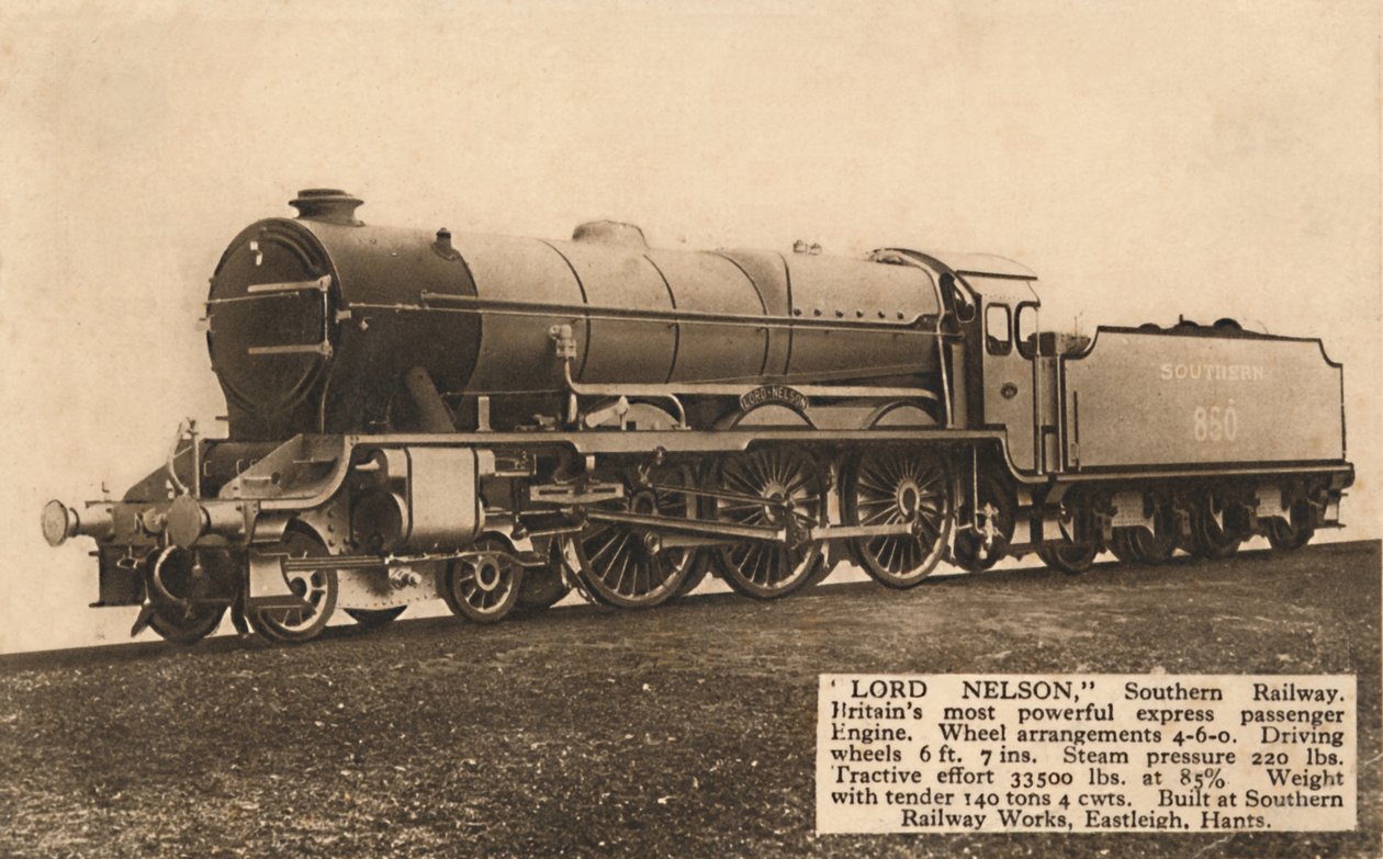 Lord Nelson, Southern Railway, ok. 1930. autorstwa Unbekannt