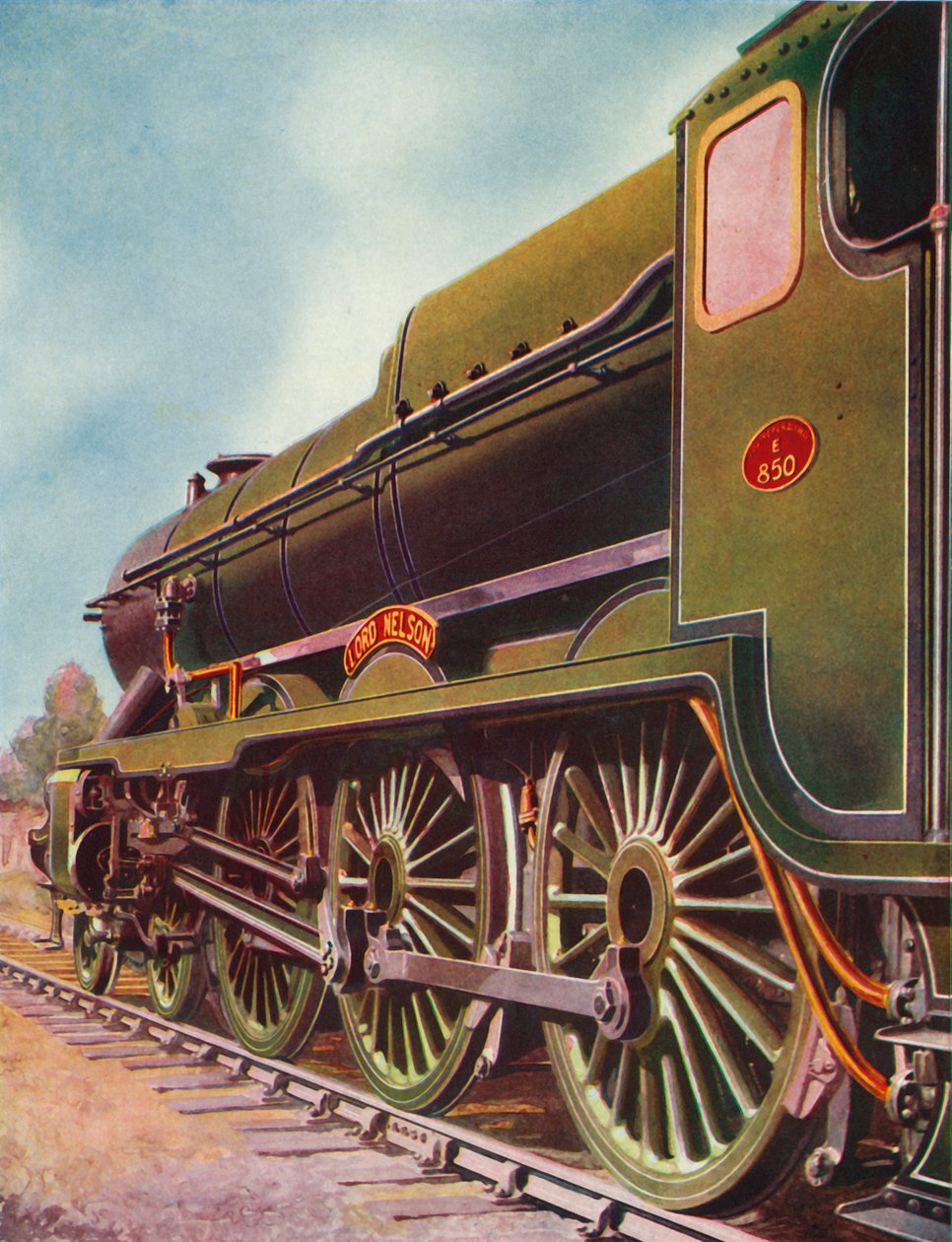 Lord Nelson, jedna z najpotężniejszych lokomotyw należących do Southern Railway, 1935-36. autorstwa Unbekannt