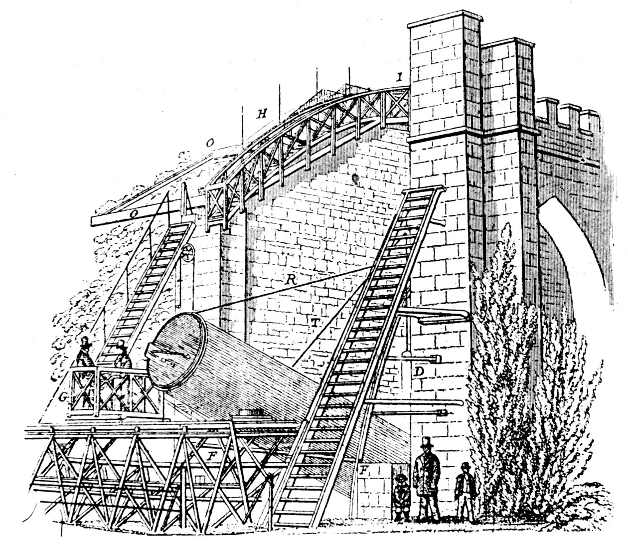 Teleskop zwierciadlany Lord Rosses 72 cale 1,8 m, 1849 autorstwa Unbekannt
