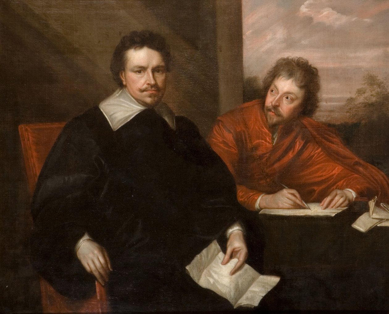 Lord Strafford i jego sekretarz Sir P Mainwaring, 1800. autorstwa Unbekannt