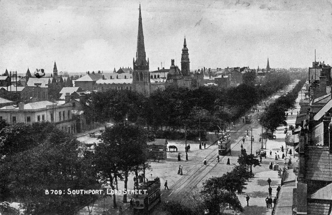 Lord Street, Southport, Lancashire, ok. 1900 autorstwa Unbekannt