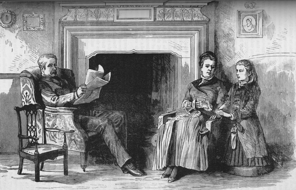 Lord i Lady Wolseley i ich córka, ok. 1882–85 autorstwa Unbekannt