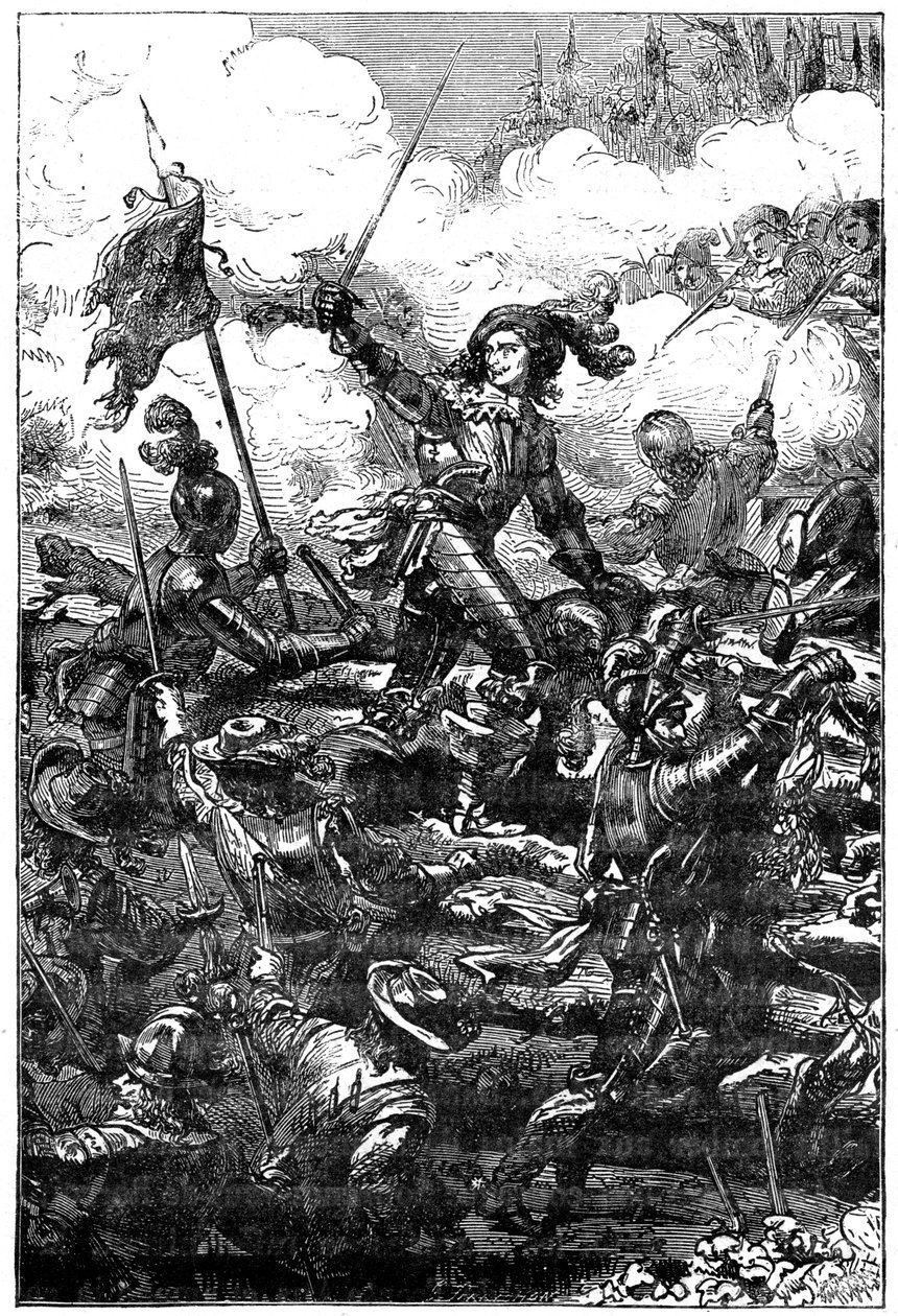 Ludwik II de Bourbon, książę Condé w bitwie pod Fryburgiem, 1898 autorstwa Unbekannt