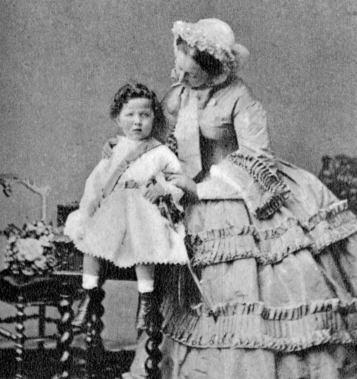 Ludwik Napoleon, książę cesarski, jako małe dziecko, ok. 1858 r. autorstwa Unbekannt