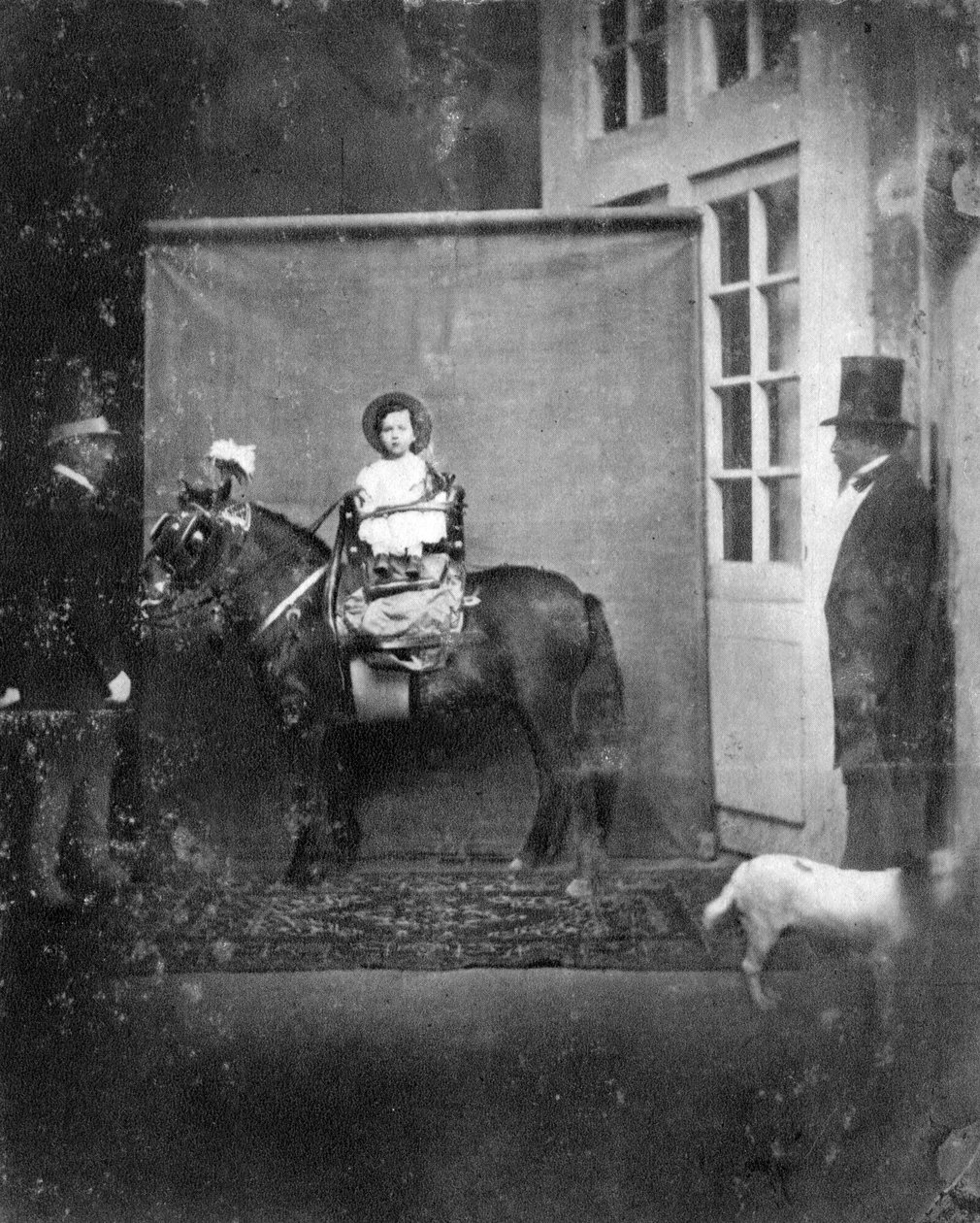 Ludwik Napoleon, książę cesarski, na kucyku, c1860-1863 autorstwa Unbekannt
