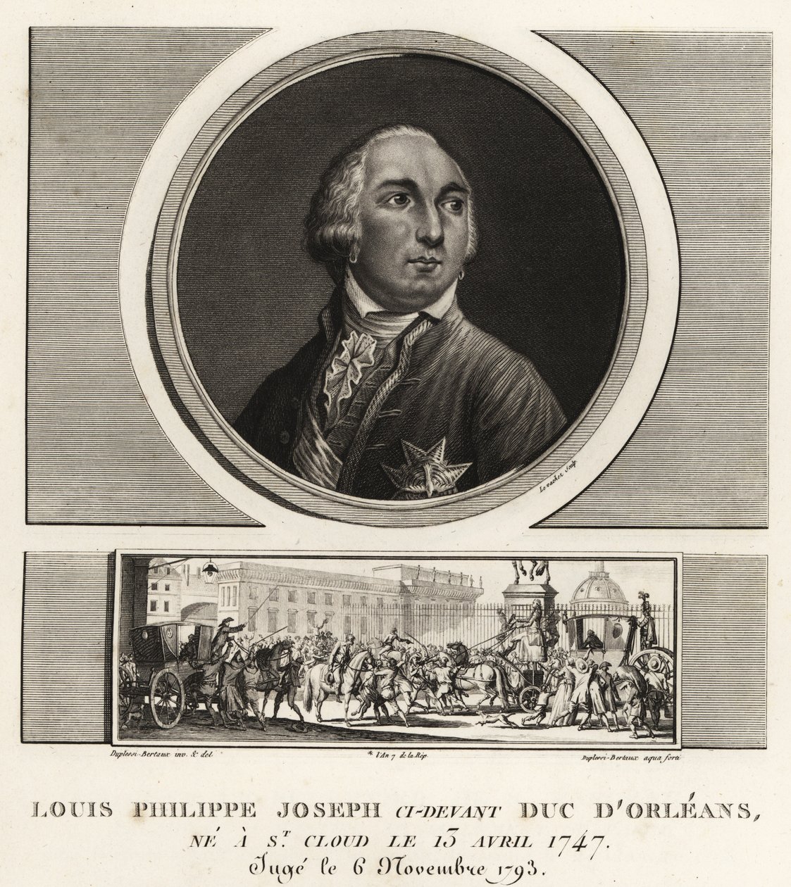 Ludwik Filip II, książę Orleanu (1747-1789), francuski książę zgilotynowany podczas panowania terroru autorstwa Unbekannt