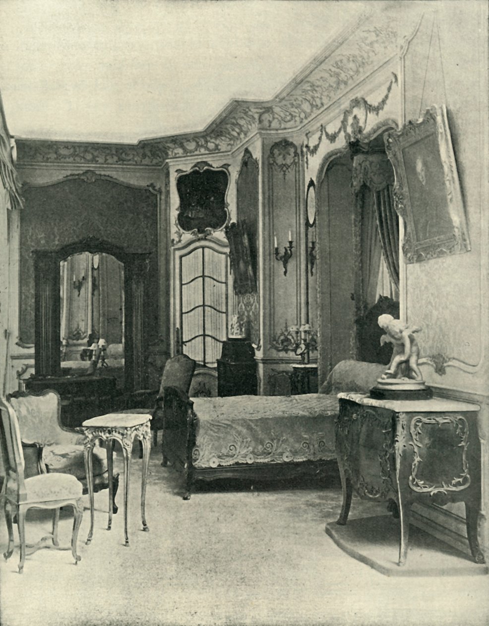 Sypialnia Ludwika XV, zrealizowana przez Maison Soubrier, 1903. autorstwa Unbekannt