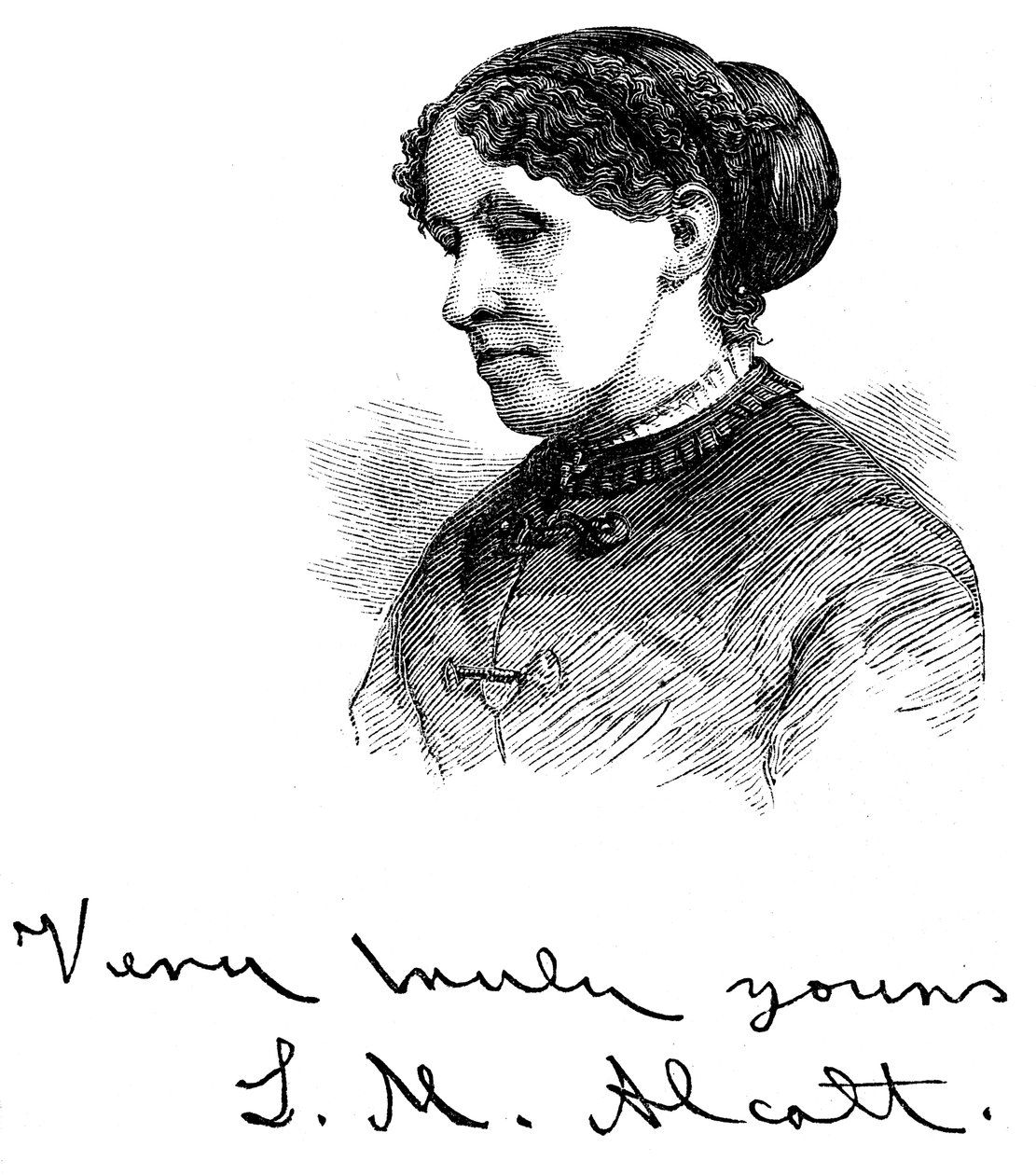 Louisa May Alcott 1832-1888, amerykańska pisarka, 1875 autorstwa Unbekannt