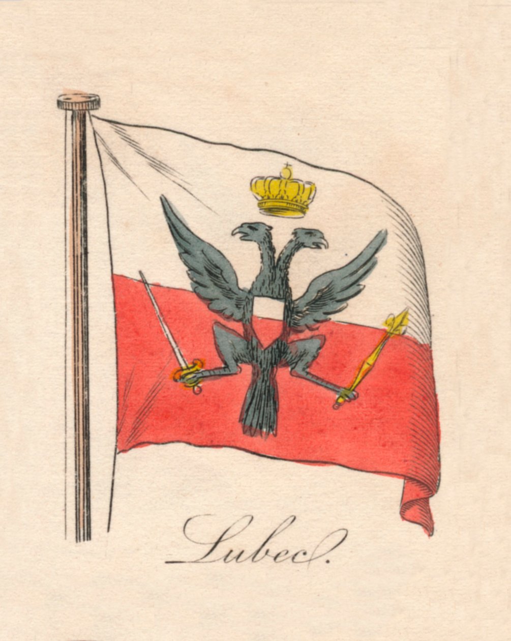 Lubec, 1838 r. autorstwa Unbekannt