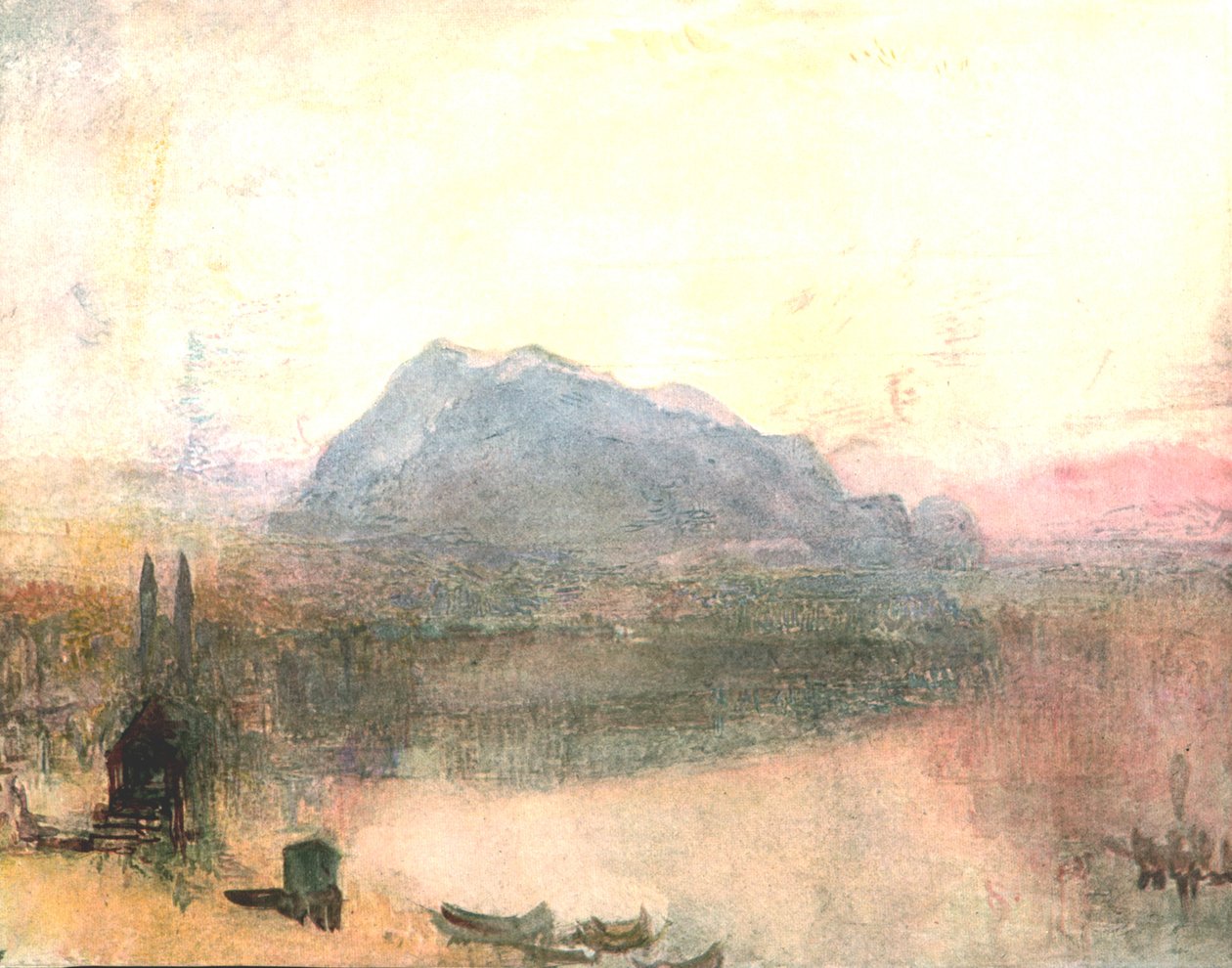 Lucerna i Righi: Wczesny świt, ok. 1840, ok. 1900. autorstwa Unbekannt